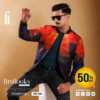 Premium Padding Jacket for Men’s| Code: S-403 | (Diamond Orange)