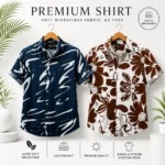 2-Piece Combo Premium Half Sleeve Printed Shirt For Men