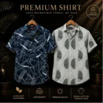 2-Piece Combo Premium Half Sleeve Printed Shirt For Men