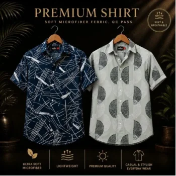 2-Piece Combo Premium Half Sleeve Printed Shirt For Men