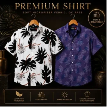2-Piece Combo Premium Half Sleeve Printed Shirt For Men