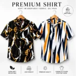 2-Piece Combo Premium Half Sleeve Printed Shirt For Men